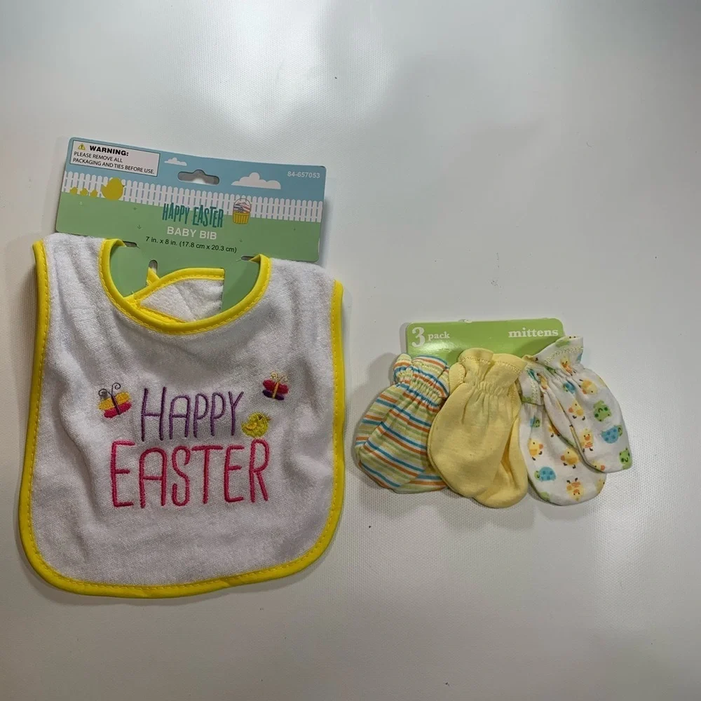 Gerber | Easter Bib and Gloves Set New With Tags